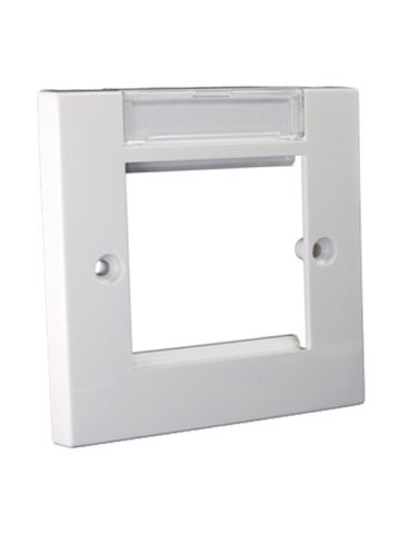 Cablenet Flush Faceplate 86mm x 86mm with Labelling Window Single Gang