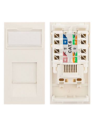 Cablenet Cat6 UTP Low Profile Module 25mm x 50mm White