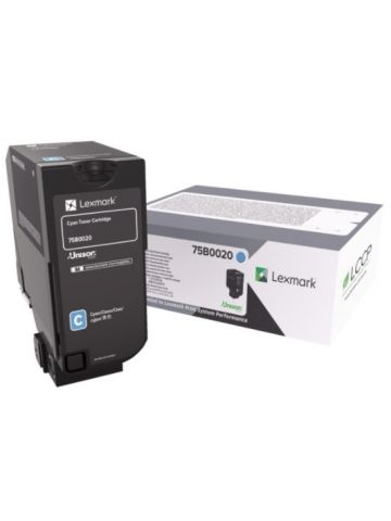 Lexmark 75B0020 Toner-kit cyan, 10K pages ISO/IEC 19752 for Lexmark CS 727