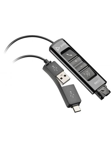 POLY DA85 USB to QD Black Adapter TAA