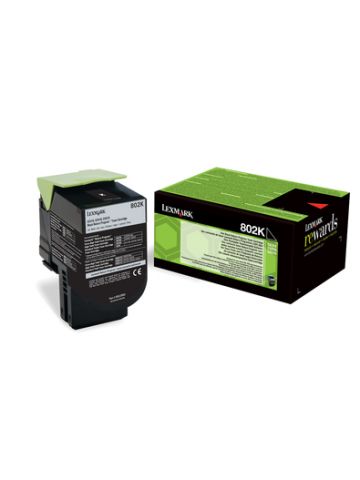 Lexmark 80C20K0/802K Toner-kit black return program, 1K pages ISO/IEC 19798 for Lexmark CX 310/410/510