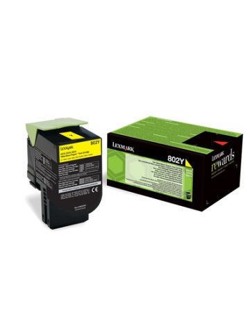 Lexmark 80C20Y0/802Y Toner-kit yellow return program, 1K pages ISO/IEC 19798 for Lexmark CX 310/410/510