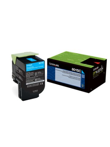 Lexmark 80C2SC0/802SC Toner-kit cyan return program, 2K pages ISO/IEC 19798 for Lexmark CX 310/410/510