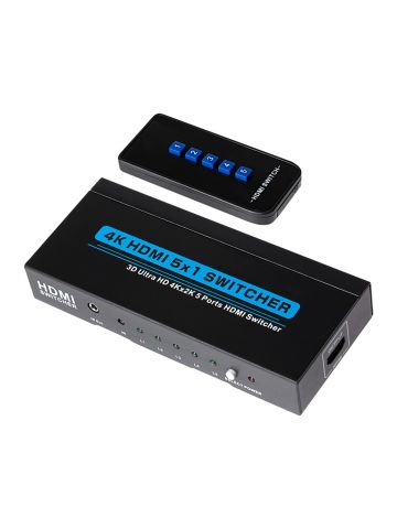 MPS HDMI Switch 5 Ports In 1 Port Out Ultra HD 4K@30Hz with Remote Control