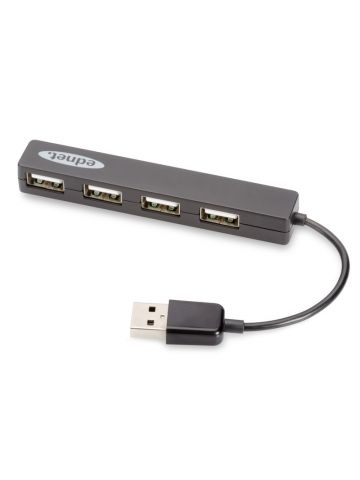 Ednet 85040 interface hub USB 2.0 480 Mbit/s Black