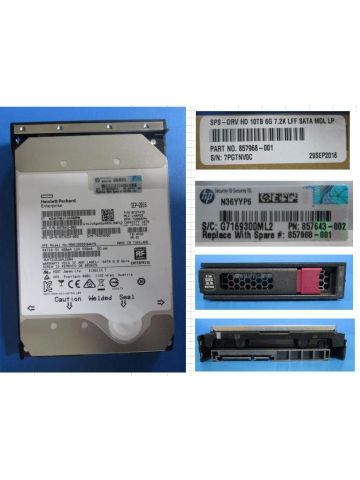 HPE HD 10TB 6G 7.2K LFF SATA MDL