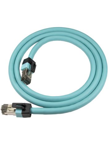 Cablenet 0.3m Ultimate 40G Cat8 5G Aqua S/FTP LSOH 24AWG Snagless Patch Lead