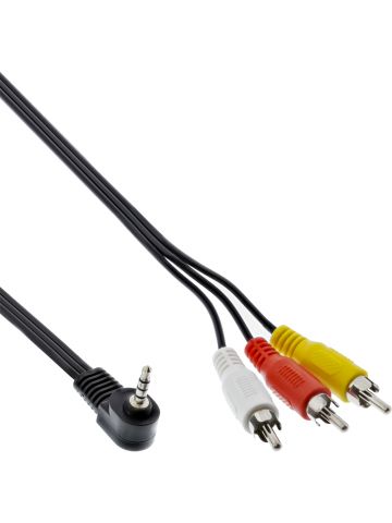 InLine Audio/Video Cable 3.5mm 4 Pin male / 3x RCA for Digital Camcorder 1.5m