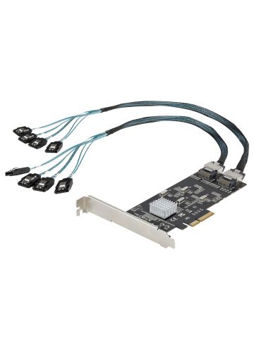 StarTech.com 8 Port SATA PCIe Card - PCI Express 6Gbps SATA Expansion Adapter Card with 4 Host Controllers - SATA PCIe Controller Card - PCI-e x4 Gen 2 to SATA III - SATA HDD/SSD