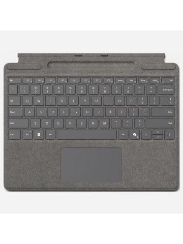 Microsoft Surface Pro X/8/9 Signature Keyboard with Copilot Button and Pen Storage - Platinum