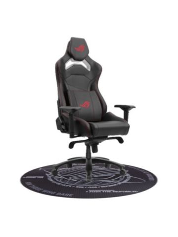 ASUS ROG Chariot Core Gaming Chair, Steel Frame, PU Leather, Memory-Foam Lumbar, 4D Armrests, 145° Recline *FREE ROG Cosmic Polyester Floor Mat*