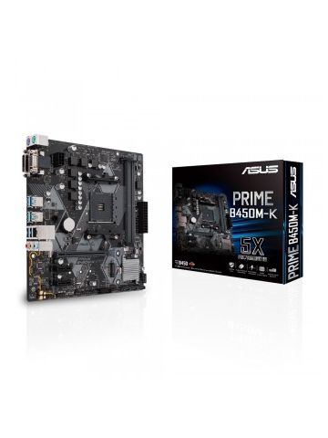 ASUS PRIME B450M-K motherboard Socket AM4 Micro ATX AMD B450