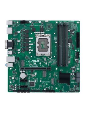 ASUS PRO B660M-C D4-CSM - Corporate Stable Model, Intel B660, 1700, Micro ATX, 4 DDR4, VGA, HDMI, 2 DP, PCIe4, 2x M.2