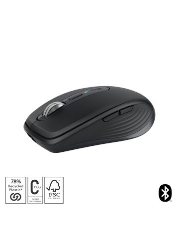 Logitech MX Anywhere 3S mouse Office Right-hand RF Wireless + Bluetooth Laser 8000 DPI