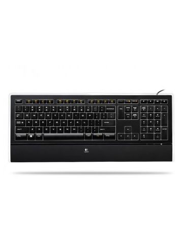 Logitech Illuminated , US keyboard USB Black