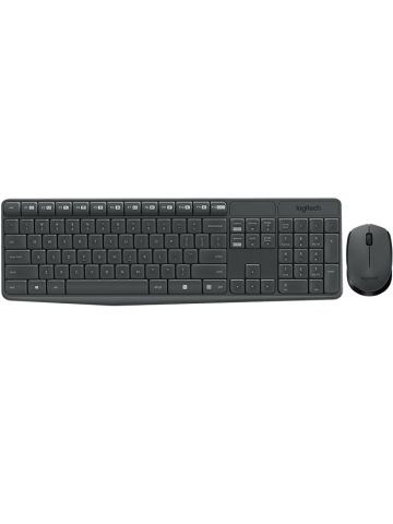 Logitech MK235 Wireless and Mouse Combo keyboard Mouse included RF Wireless Greek Grey