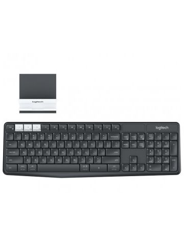 Logitech K375s keyboard RF Wireless + Bluetooth QWERTZ German Graphite,White