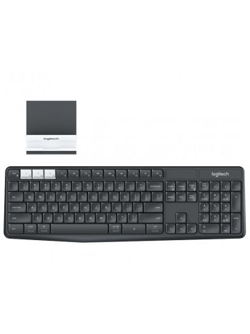 Logitech K375s keyboard RF Wireless + Bluetooth QWERTY Russian Graphite,White