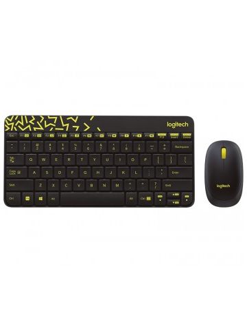 Logitech MK240 NANO keyboard RF Wireless Hebrew Black,Yellow