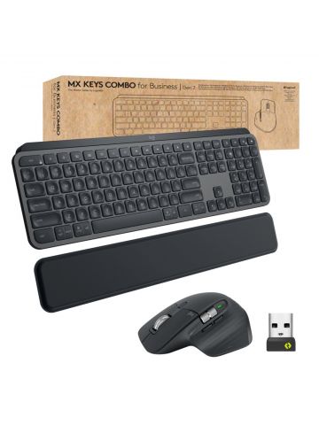 Logitech MX Keys combo for Business Gen 2 keyboard Mouse included Office RF Wireless + Bluetooth QWERTY Danish, Finnish, Nordic, Swedish Graphite