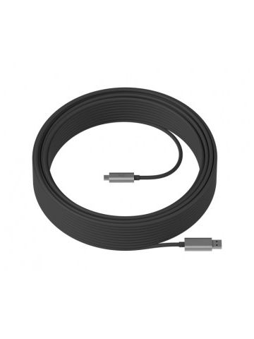 Logitech Strong USB cable 10 m 3.2 Gen 2 (3.1 Gen 2) USB A USB C Black