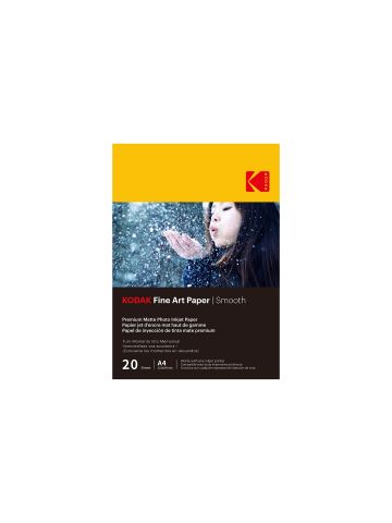 Kodak Fine Art Smooth A4 210x297mm Premium Matte Photo Inkjet Paper - 20 Sheets