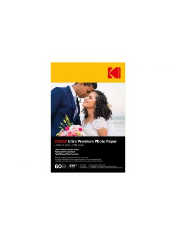 Kodak 280g 6x4 10x15mm High Gloss Ultra Premium Photo Paper - 60 Sheets