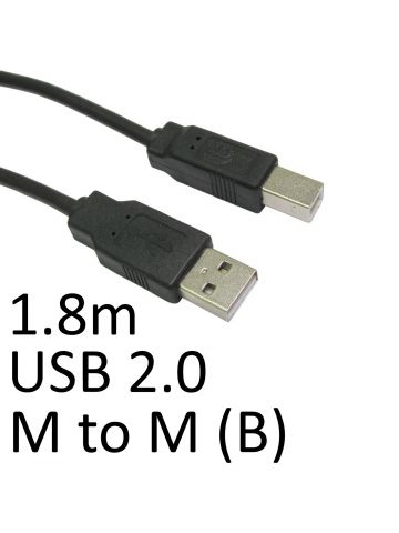 TARGET USB 2.0 A (M) to USB 2.0 B (M) 1.8m Black OEM Printer/Scanner Data Cable
