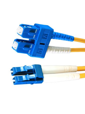 Cablenet 1.5m OS2 9/125 LC-SC Duplex Yellow LSOH Fibre Patch Lead