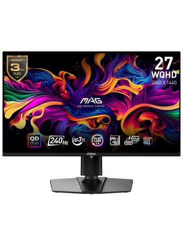 MSI MAG 271QPX QD-OLED E2 computer monitor 67.3 cm (26.5") 2560 x 1440 pixels Wide Quad HD QDOLED Black