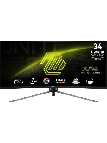 MSI MAG 345CQR computer monitor 86.4 cm (34") 3440 x 1440 pixels UltraWide Dual Quad HD Black