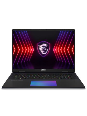 MSI Titan 18 HX A14VHG-004UK Intel® Core™ i9 i9-14900HX Laptop 45.7 cm (18") UHD+ 64 GB DDR5-SDRAM 2 TB SSD NVIDIA GeForce RTX 4080 Wi-Fi 7 (802.11be) Windows 11 Pro Black