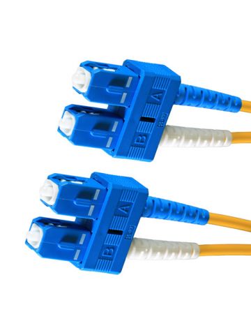 Cablenet 0.5m OS2 9/125 SC-SC Duplex Yellow LSOH Fibre Patch Lead