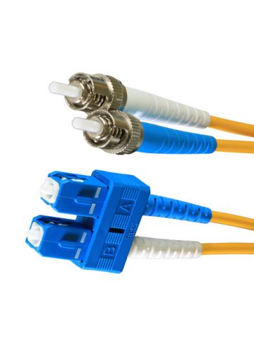 Cablenet 5m OS2 9/125 ST-SC Duplex Yellow LSOH Fibre Patch Lead