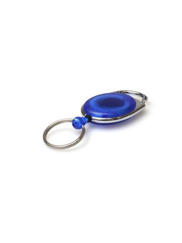 Digital ID Blue Translucent Carabiner Card Reels with Key Rings (Pack of 50)