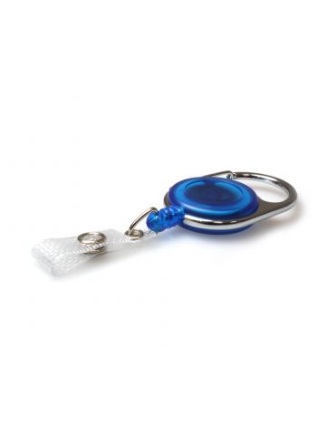 Digital ID Blue Carabiner ID Badge Reels with Strap Clip (Pack of 50)