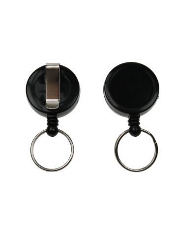 Digital ID Black ID Badge Reels with Key Ring (Pack of 50)