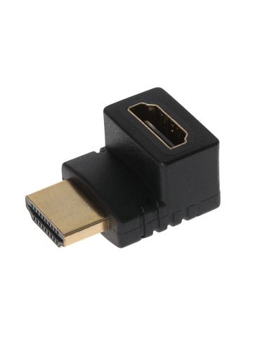 Maplin 90 Degree Fixed Angle HDMI Male to HDMI Female Adapter - Black