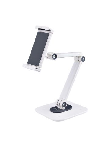 StarTech.com Adjustable Tablet Stand for Desk - Wall Mountable - Capacity 2.2lb (1kg) - Ergonomic Articulating Universal Tablet Stand - Tablet Holder for Desk Pivot/Swivel/Rotate