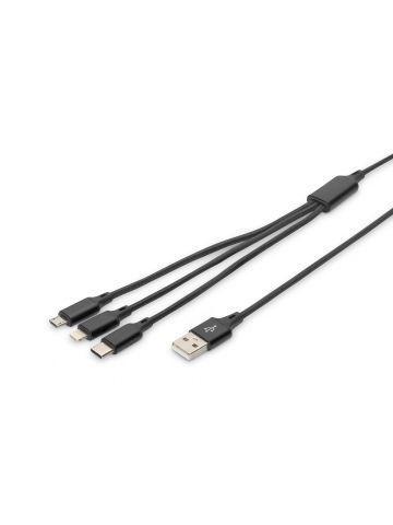 Digitus 3-in-1 Charger Cable, for Apple, Android and Google-Pixel Devices