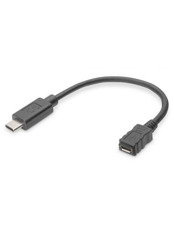 Digitus USB Type-C™ Adapter Cable, Type-C™ to micro B