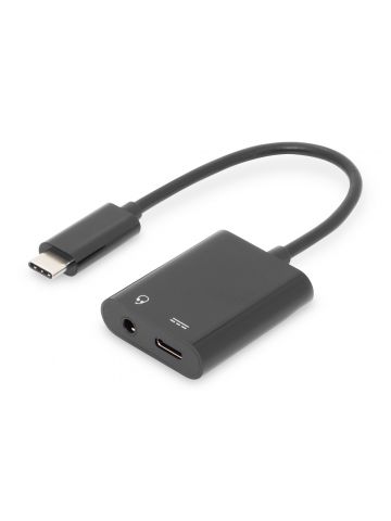 Digitus USB Type-C™ adapter / converter, Type-C™ to USB Type-C™ + 3.5mm stereo