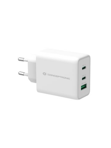 Conceptronic ALTHEA 3-Port 65W GaN USB PD Charger, QC 3.0