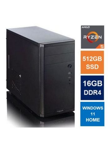 SPIRE PC Spire MATX Tower PC, Fractal Core 1100 Case, Ryzen 5 5600G, 16GB 3200MHz, 512GB SSD, Bequiet 550W, No Optical, KB & Mouse, Windows 11 Home