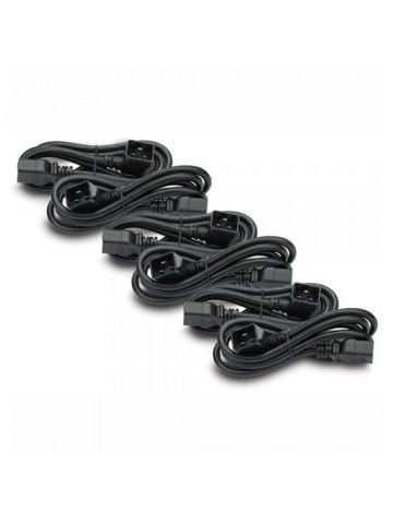 APC Power Cord Kit (6 ea), C19 / C20 (90 degree), 1.8m power cable Black