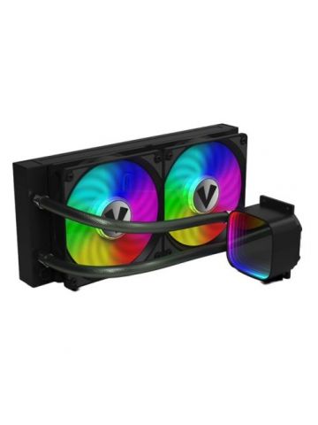 VIDA Aquilo 240mm ARGB Liquid CPU Cooler, 2x ARGB PWM Fans, Infinity Mirror RGB Pump Head, Black