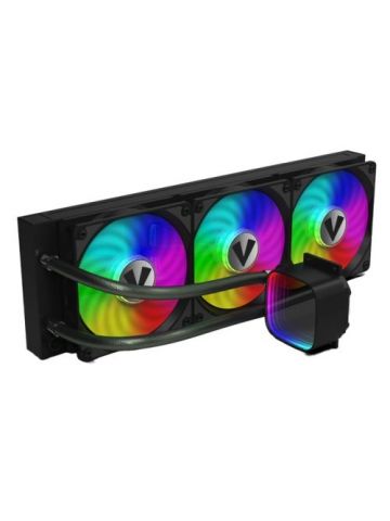 VIDA Aquilo 360mm ARGB Liquid CPU Cooler, 3x ARGB PWM Fans, Infinity Mirror RGB Pump Head, Black