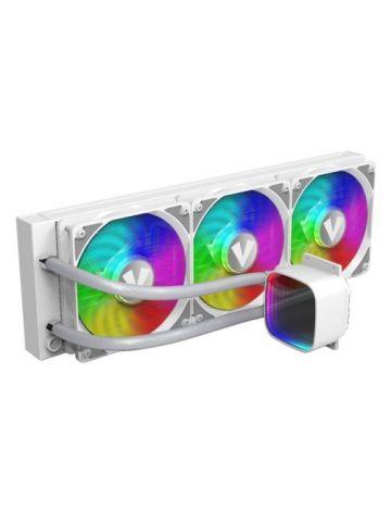 VIDA Aquilo 360mm ARGB Liquid CPU Cooler, 3x ARGB PWM Fans, Infinity Mirror RGB Pump Head, White