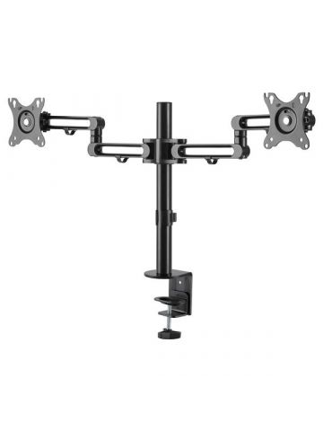 StarTech.com Desk Mount Dual Monitor Arm - Desk Clamp VESA Compatible Monitor Mount for up to 32 inch Displays - Ergonomic Articulating Monitor Arm - Height Adjustable/Tilt/Swivel/Rotating