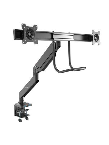 StarTech.com Desk Mount Dual Monitor Arm with USB & Audio - Slim Full Motion Adjustable Dual Monitor